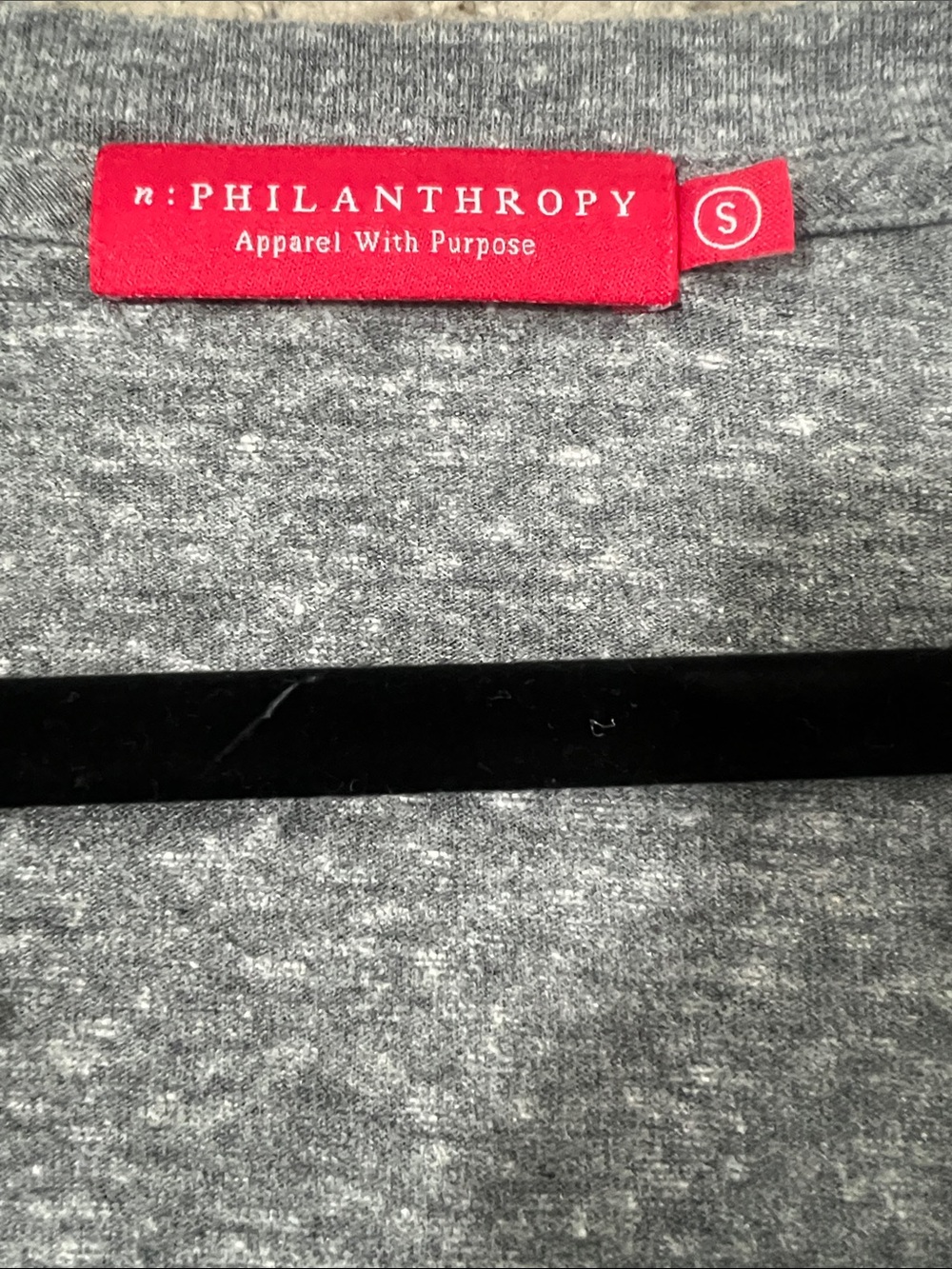 n:PHILANTHROPY Gray Long-Sleeve V-Neck Bodysuit - Picture 2 of 2